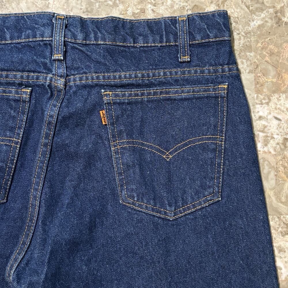 Vintage Levis Jeans Mens 33x36 505 Blue Orange Tab Dark Wash Denim 80s 90s